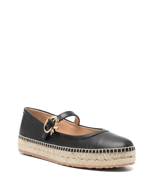 Gianvito Rossi Black Elda Espadrilles