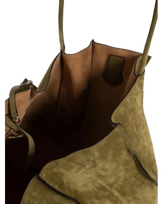 Ulla Johnson Green Large Adria Suede Tote Bag
