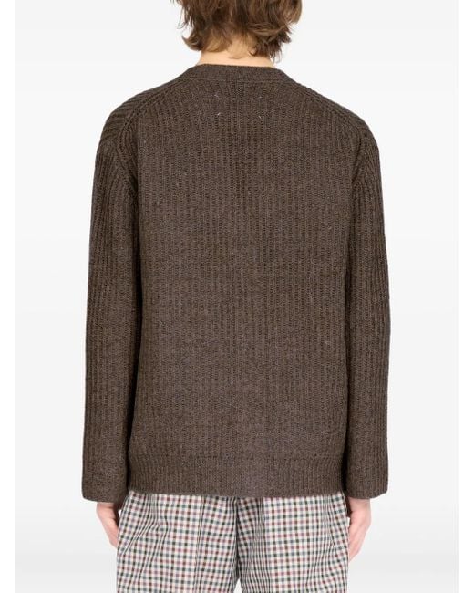 Maison Margiela Gerippter Cardigan in Brown für Herren