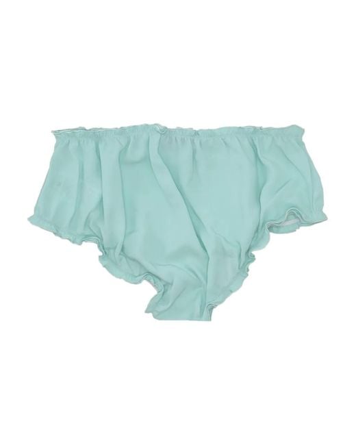 Vivetta Blue Ruffled Bow Briefs