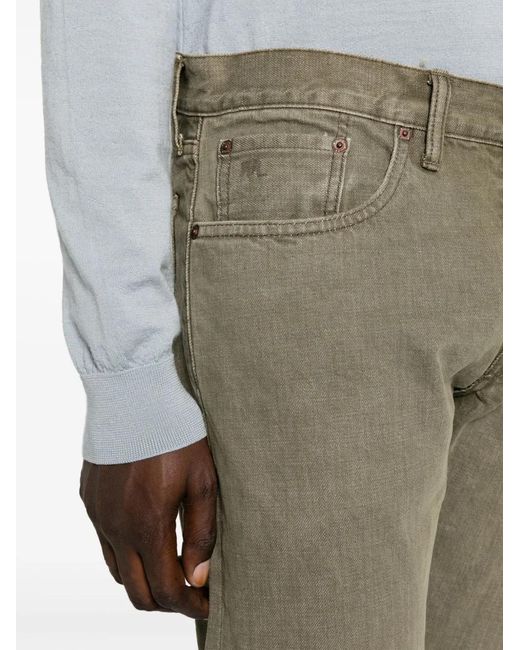 RRL Gray Slim Fit Japanese Twill Jeans for men