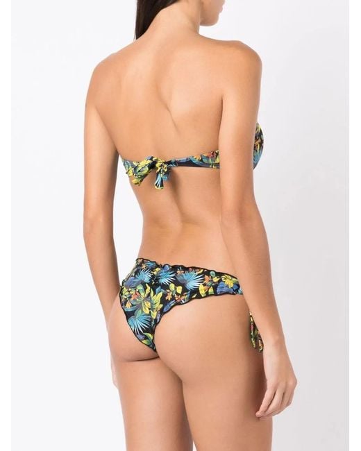 Amir Slama Green Bandeau-Style Bikini Set