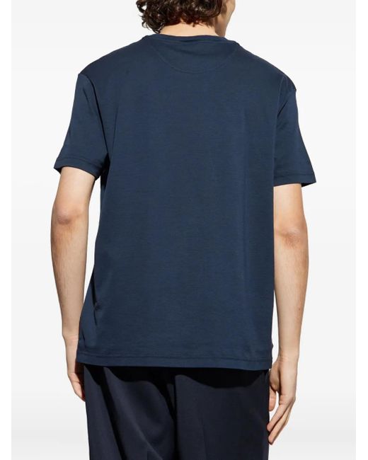 Etro Blue Cotton T-Shirt for men