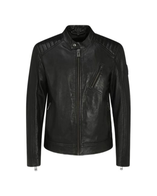 Belstaff Black V Racer Leather Jacket for men