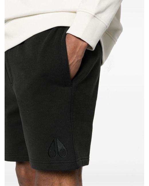 Moose Knuckles Black Clyde Cotton Bermuda Shorts for men