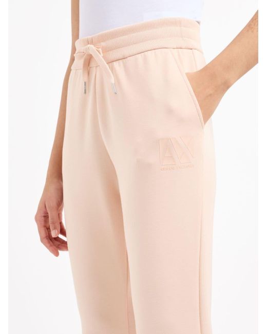 Armani Exchange Pink Logo-print Track Pants