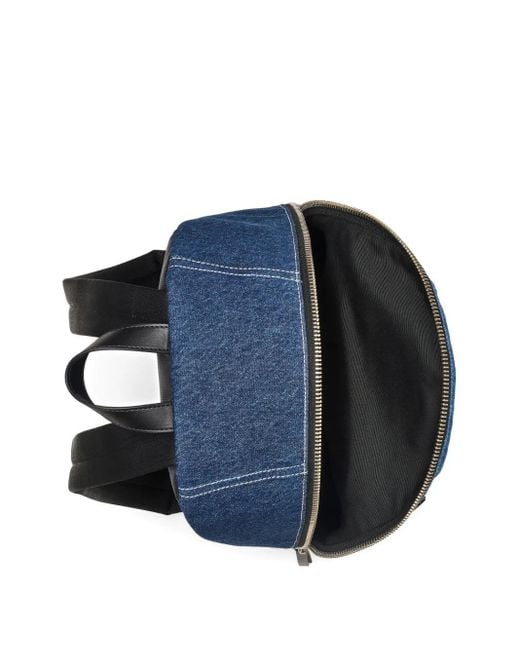 Marc Jacobs Large The Colourblock Denim Backpack Blue