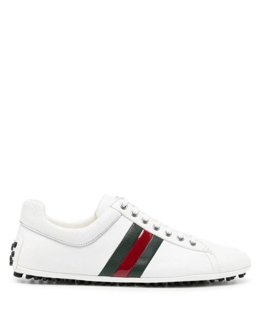Gucci Ace Leren Sneakers in het White voor heren