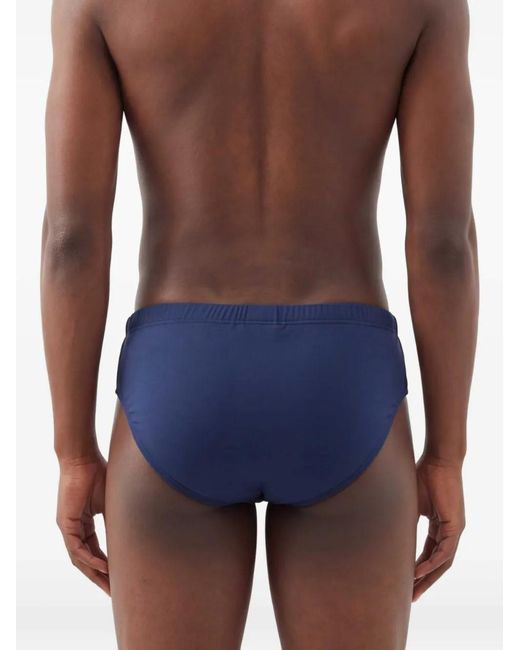 Jacquemus Blue Logo-Embroidered Swimming Trunks for men