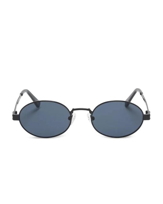 Le Specs Blue Poseidon Deux Oval-Frame Sunglasses