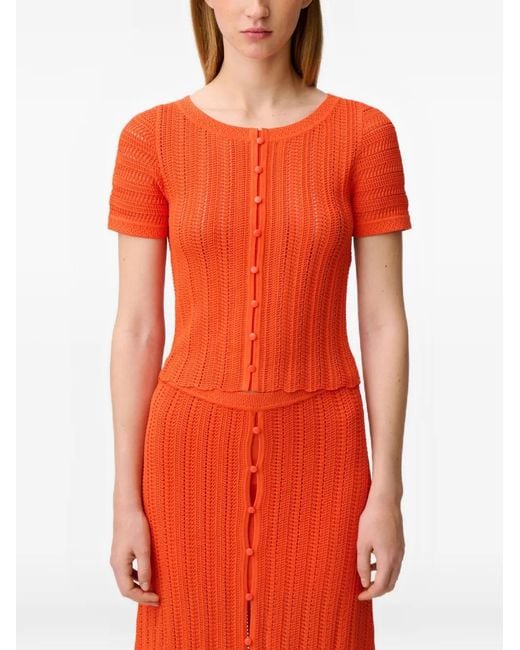 Haut En Maille À Boutonnière Claudie Pierlot en coloris Red