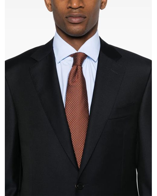 Canali Black Single-Breasted Wool Suit for men