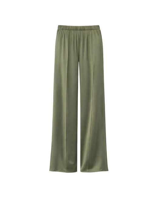 Semicouture Green Elasticated-Waistband Trousers