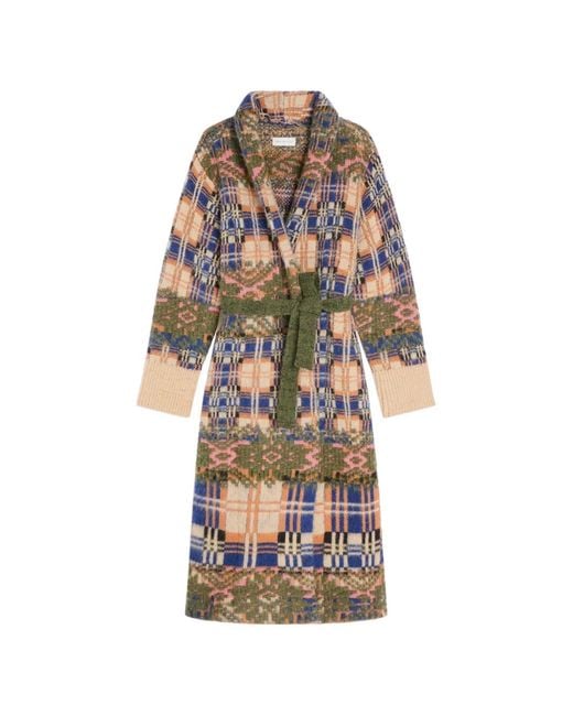 Dries Van Noten White Patchwork Wool Cardigan