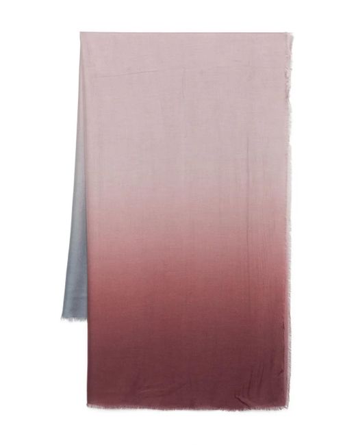 D'Aniello Purple Ombre-Effect Scarf