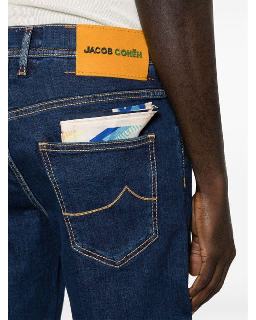 Jacob Cohen Blue Skinny-leg Denim Shorts for men