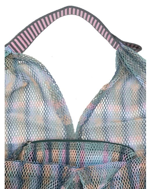Epice Blue Plaid Shoulder Bag