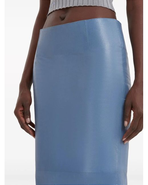 Falda larga con abertura en la parte posterior Marni de color Blue