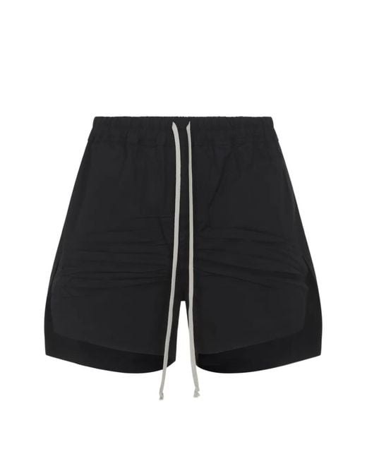 Rick Owens Black Drawstring Shorts for men