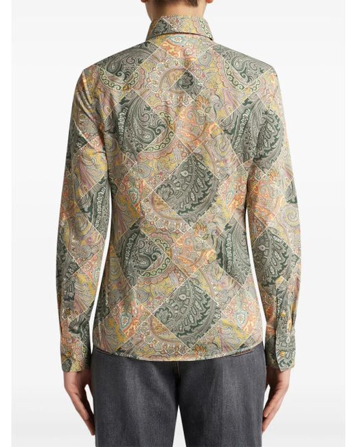 Etro Blouse Met Patchwork in het Yellow