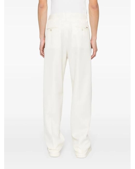 DSquared² White Straight-Leg Trousers for men