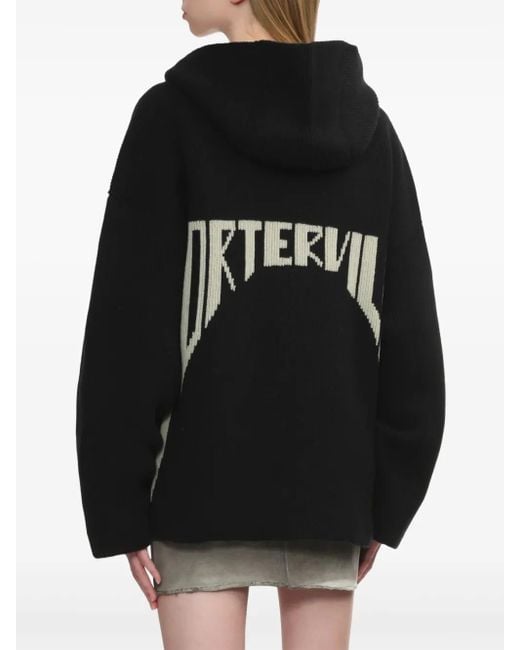 Abrigo con capucha y cremallera Rick Owens de color Black