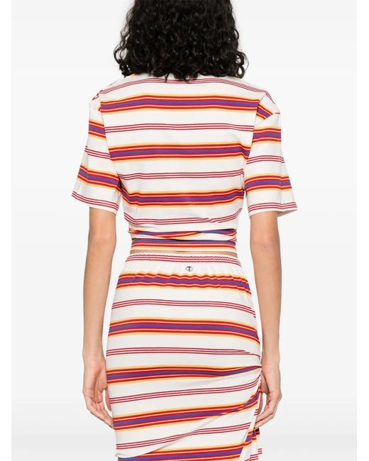 Rabanne Red Striped T-Shirt