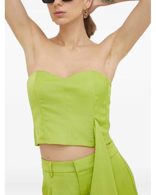 Gestuz Green Sweetheart Smocked Top