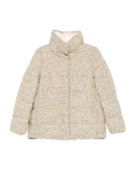 Moncler Natural Cochelle Tweed-Jacke