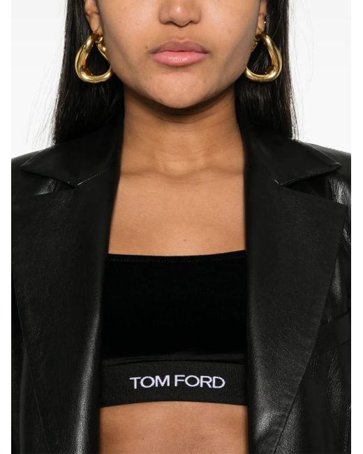Tom Ford Black Top With Jacquard Effect