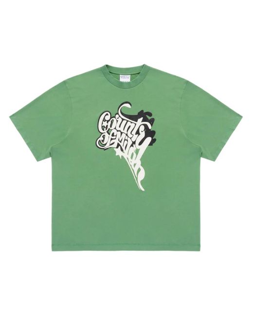 Marcelo Burlon Green County Melted T-Shirt for men