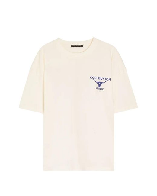 Cole Buxton White T-Shirt Longhorn À Logo Imprimé for men