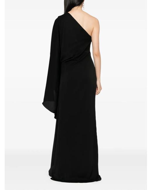 Tom Ford Black One-Shoulder Light Silk Evening Gown