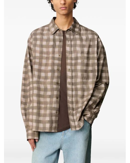 Axel Arigato Natural Distort Gingham Shirt for men
