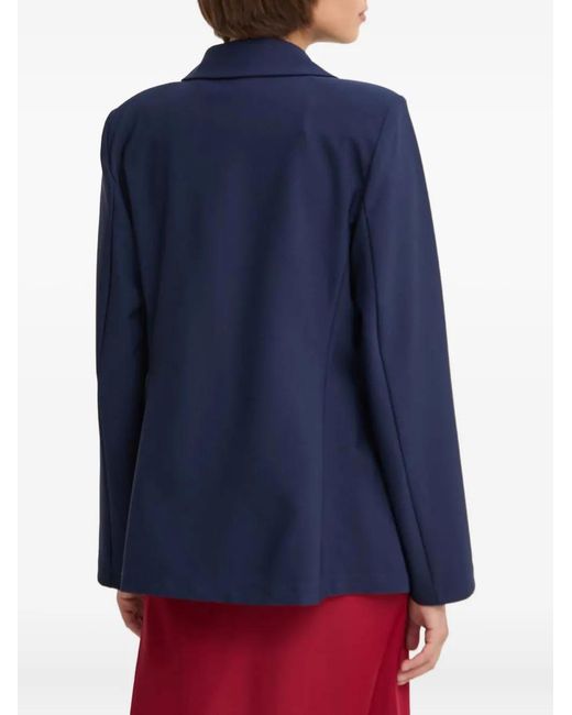 Sandro Ferrone Blue Flap-Pockets Single-Breasted Blazer