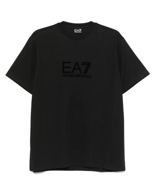メンズ EA7 ロゴ Tシャツ Black