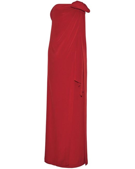 Adam Lippes Red Silk Maxi Dress
