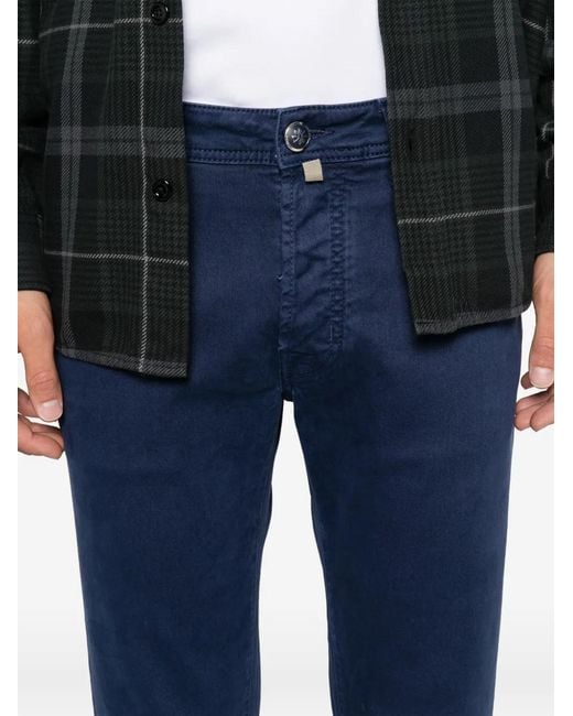 Jacob Cohen Blue Bard Slim-Fit Trousers for men