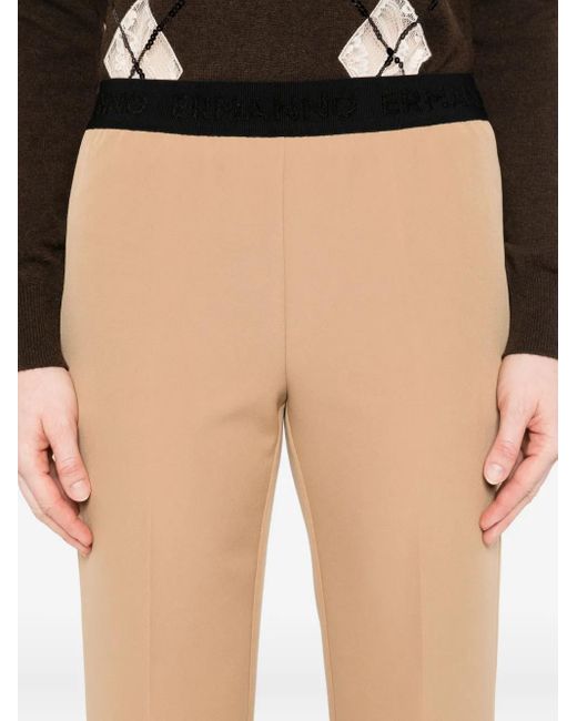 Pantaloni Con Vita Elasticizzata di ERMANNO FIRENZE in Natural