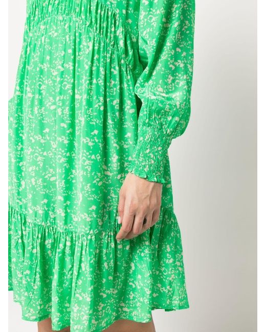 MOLIIN Copenhagen Abstract-print Pleated Dress in Green | Lyst