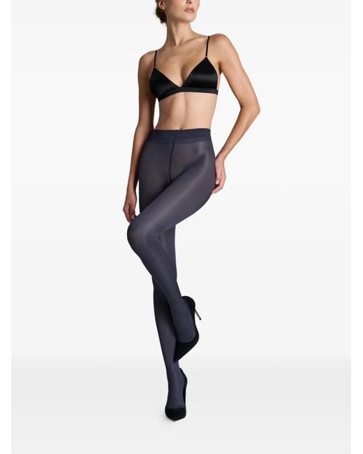 Maison Close Blue Obsession Footed Tights