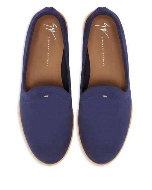 メンズ Giuseppe Zanotti スエード ローファー Blue
