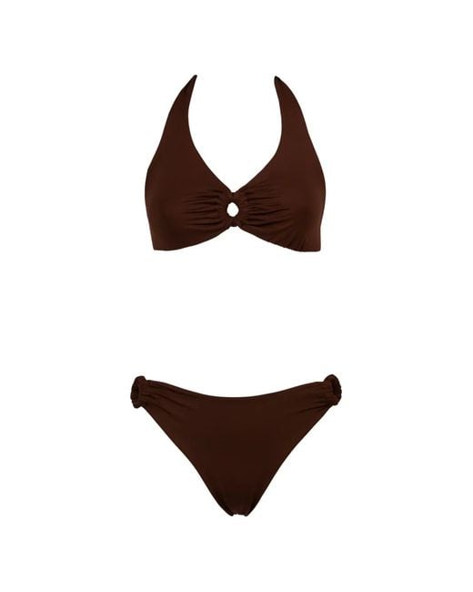 Fisico Brown Knotted Bikini