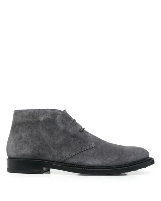 Tod's Gray Lace-Up Desert Boots for men