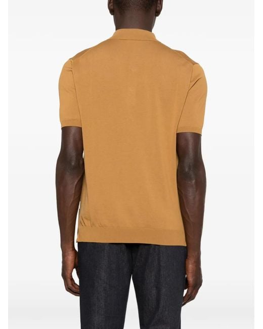 People Of Shibuya Brown Nito Short-Sleeve Polo Shirt for men