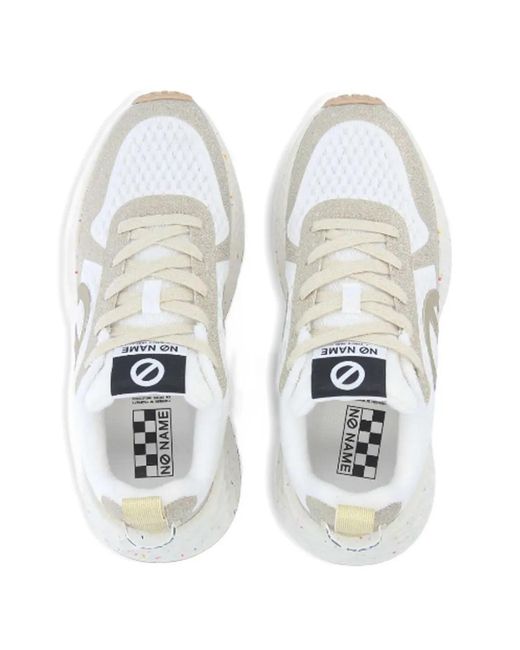 No Name White Logo Patch Sneakers