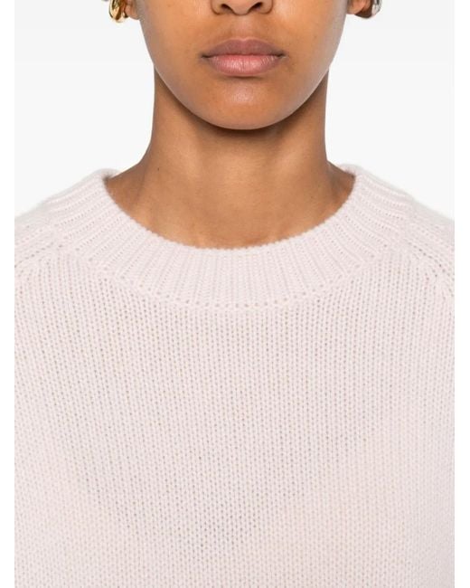 Lisa Yang Pink Raglan-Sleeve Cashmere Sweater