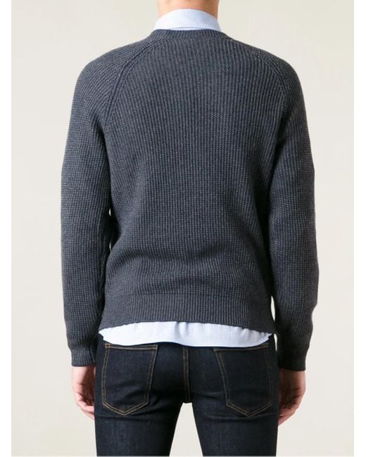 Ribbed sweater Brunello Cucinelli de hombre de color Blue