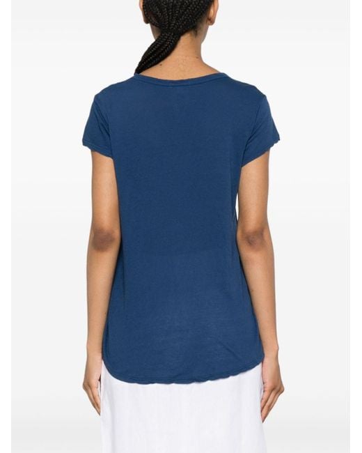 James Perse Blue T-Shirt mit kurzen Ärmeln