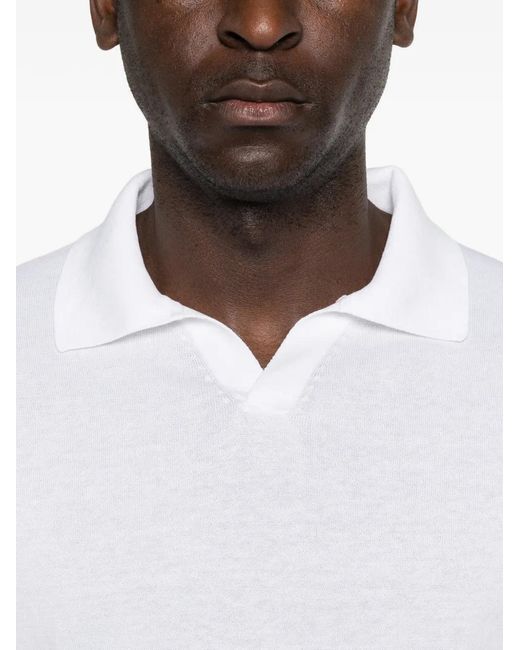 Eraldo White T-Shirt À Col V for men